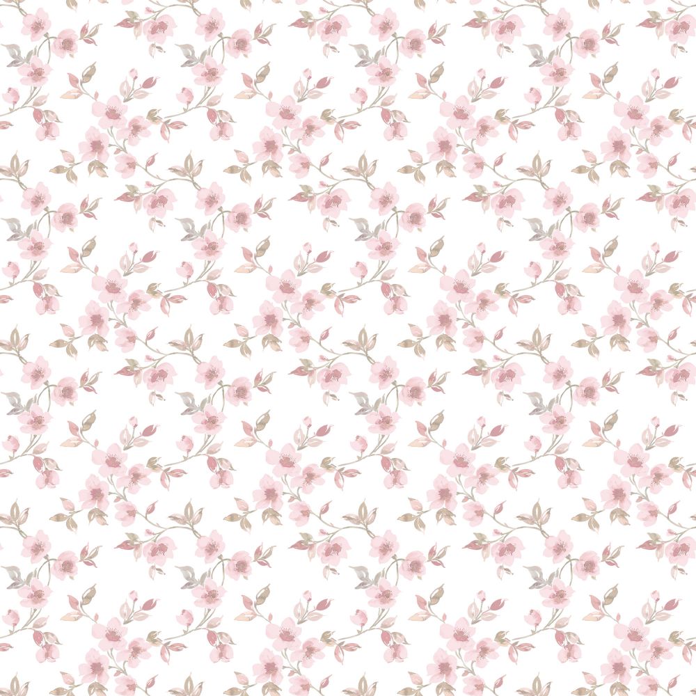 Galerie G78484 Anenome Mini Wallpaper in Dusty Pinks, Taupe