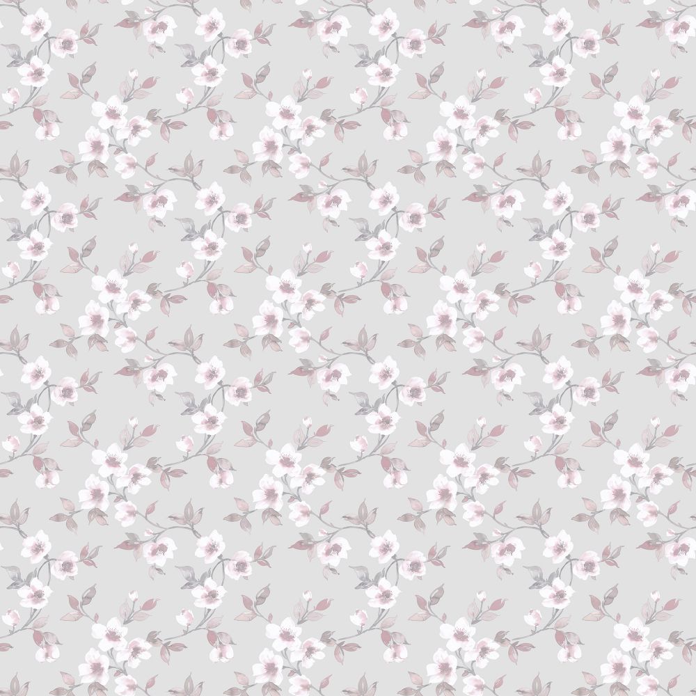 Galerie G78485 Anenome Mini Wallpaper in Grey Choke, Pink, Grey