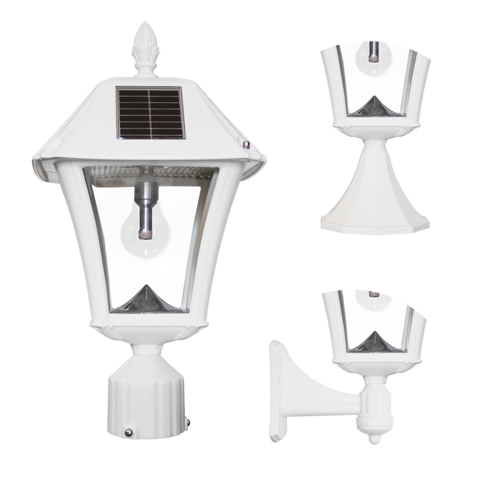 Gama Sonic 105B233 Baytown II Bulb Solar Lamp in White