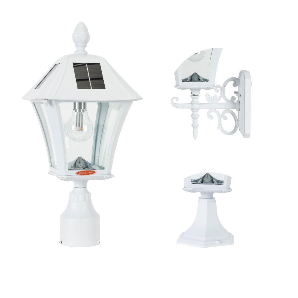 Gama Sonic 106B50233 Baytown Bulb Solar Lamp in White