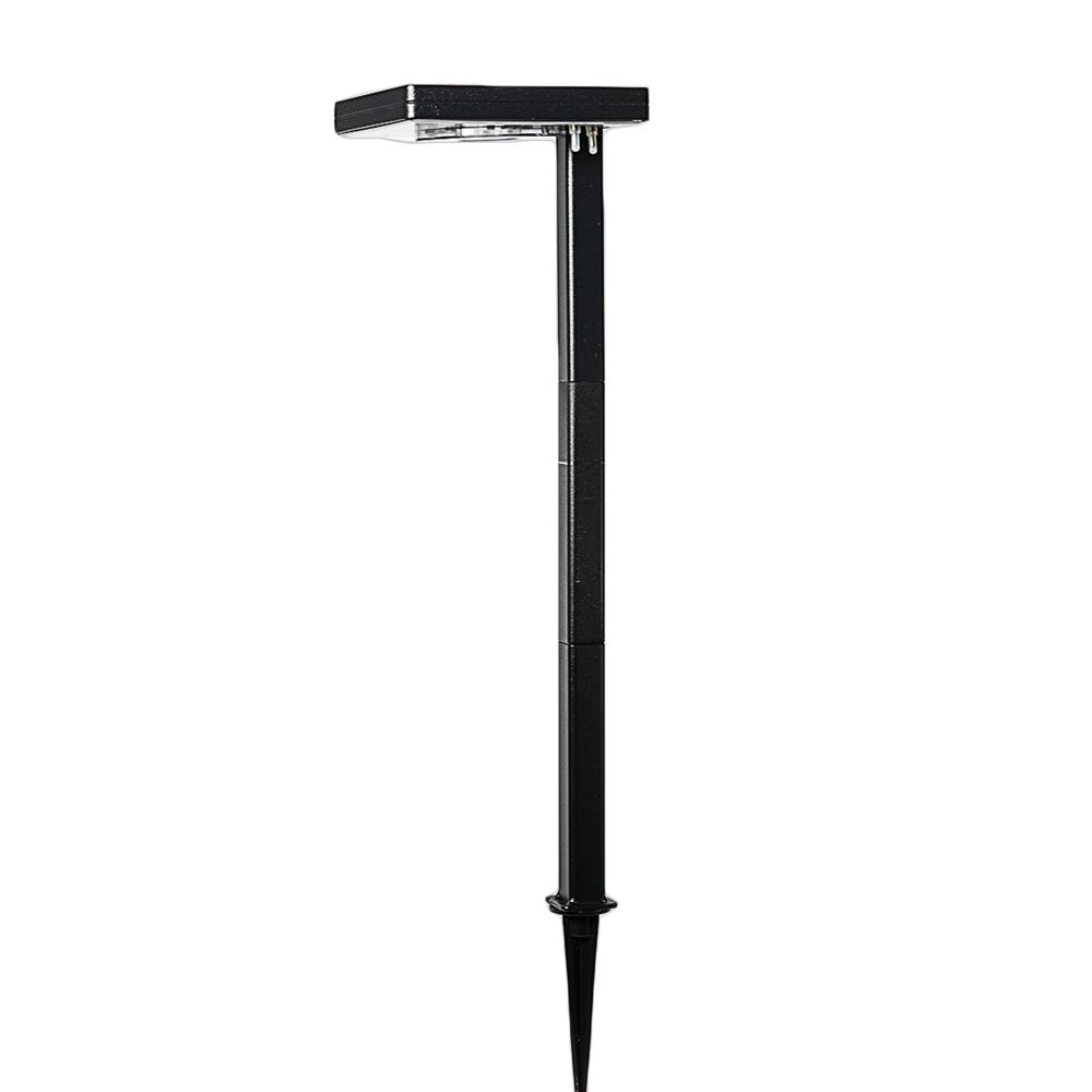 Gama Sonic 117i90080 Contemporary Square Solar Path Light with 3 Ground Stake Mounting Options in Black