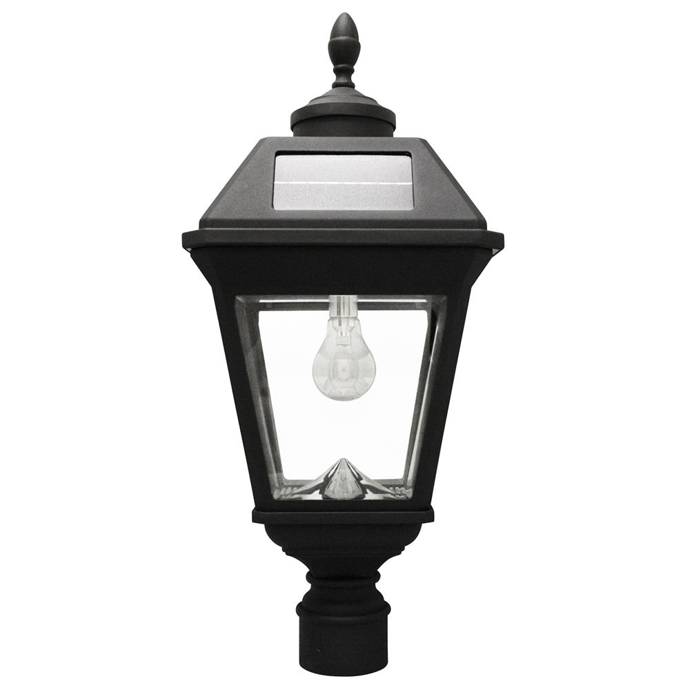 Gama Sonic 97B012 Imperial Bulb Solar Lamp -3 Inch Fitter Mounts - Black Finish
