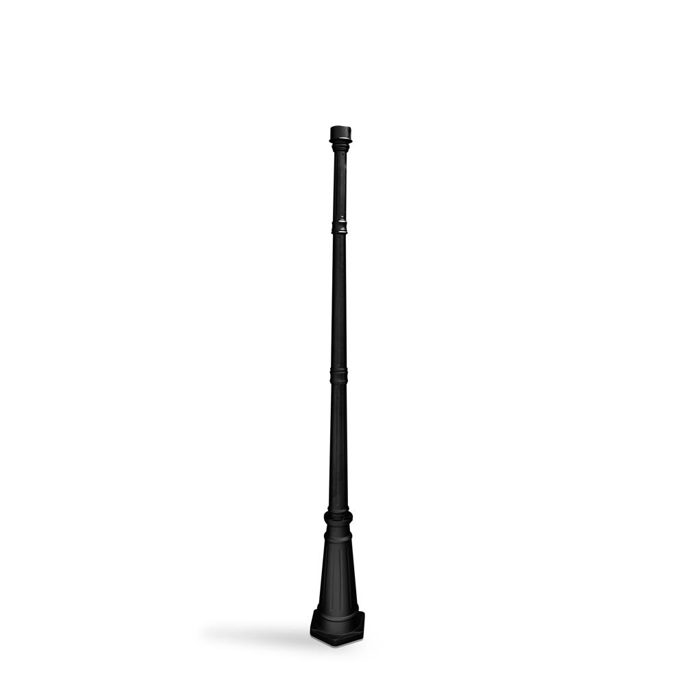 Gama Sonic DP55F0 6.5-Foot Black Decorative Post with 3-Inch Fitter