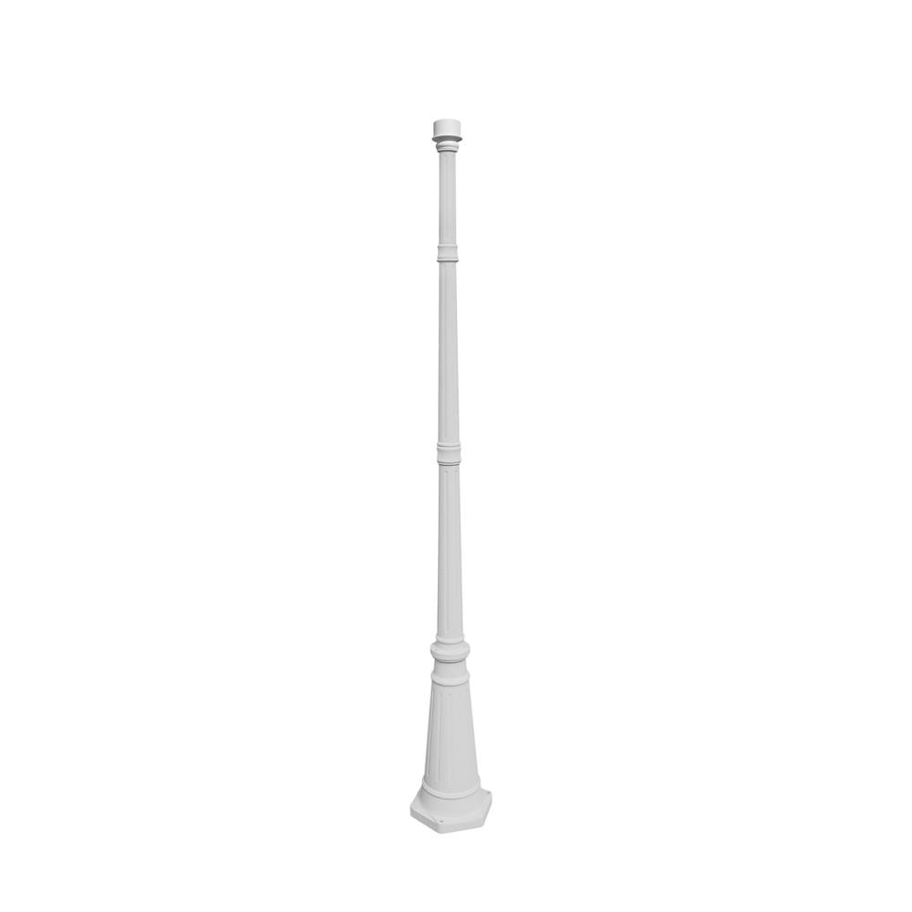 Gama Sonic DP55F2 6.5-Foot White Decorative Post with 3-Inch Fitter