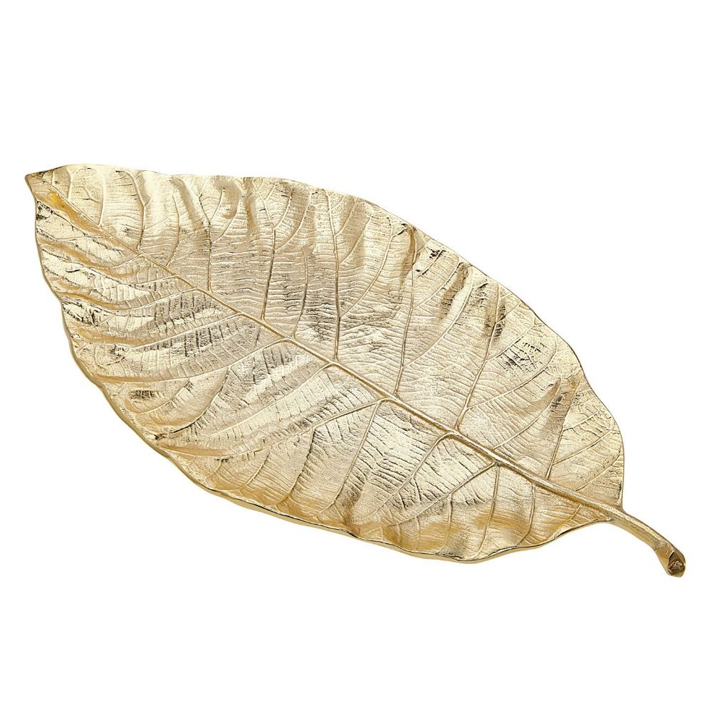 Godinger Large Leaf Tray in Gold