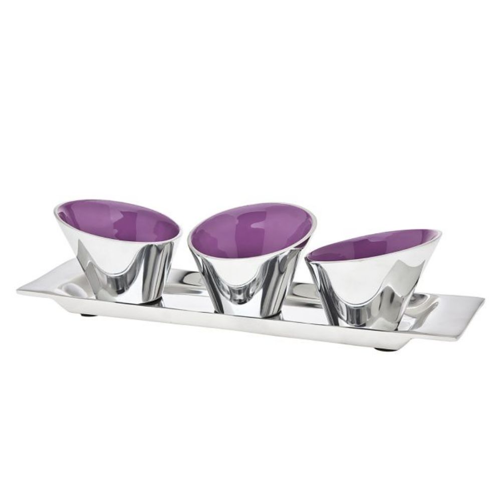 Godinger Primary Colors Tray 3 Bowl in Silver