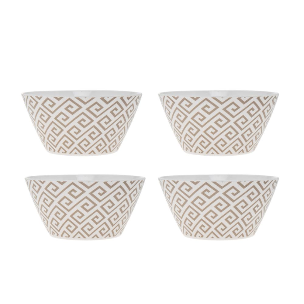 Godinger Geometric Melamine Cereal Bowl, Set of 4