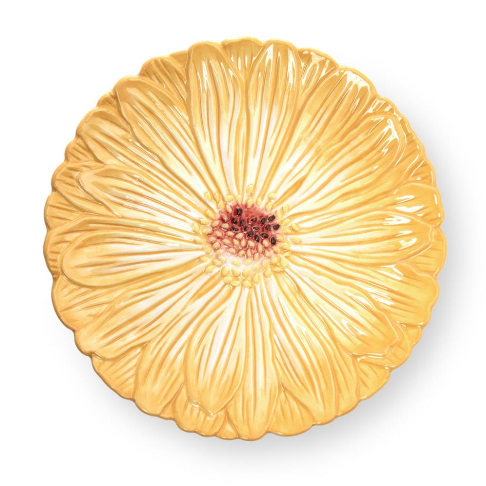 Godinger Yellow Daisy Flower Appetizer Plate