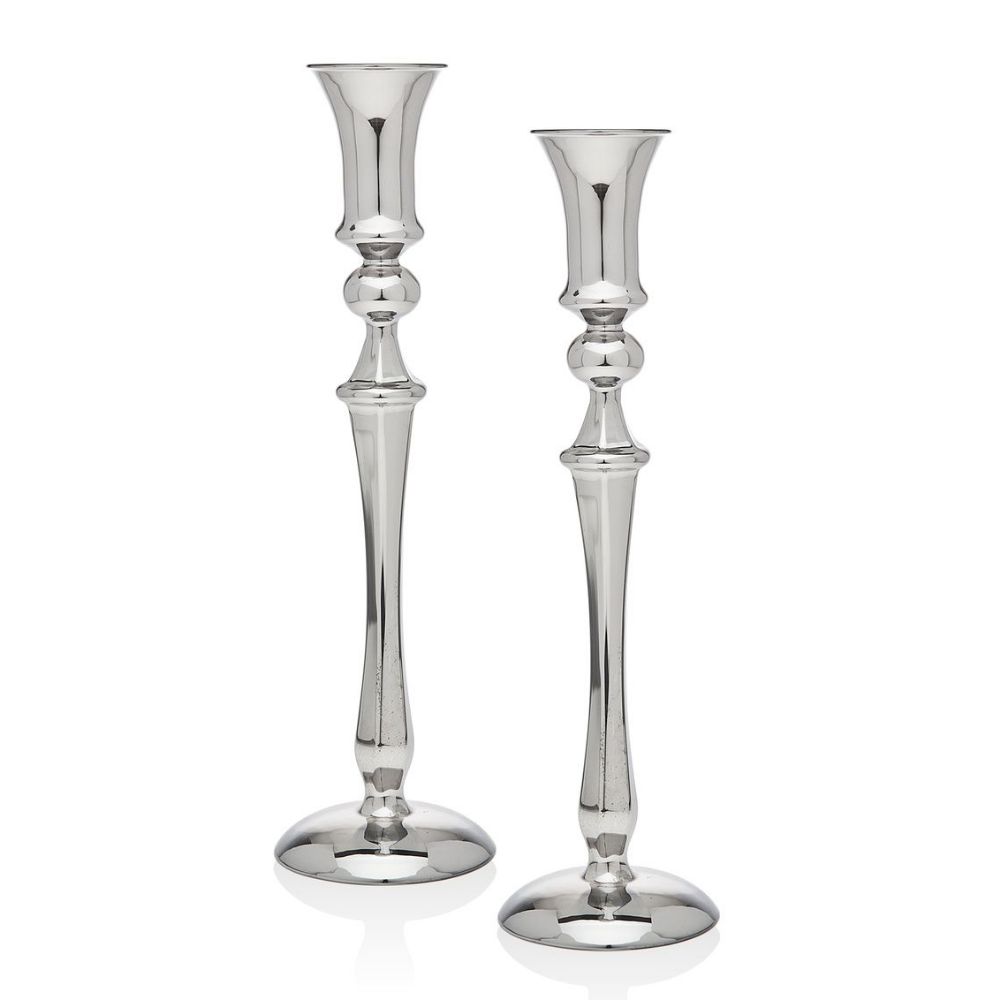 Godinger Classic 10" Candlesticks Pair Set in Silver
