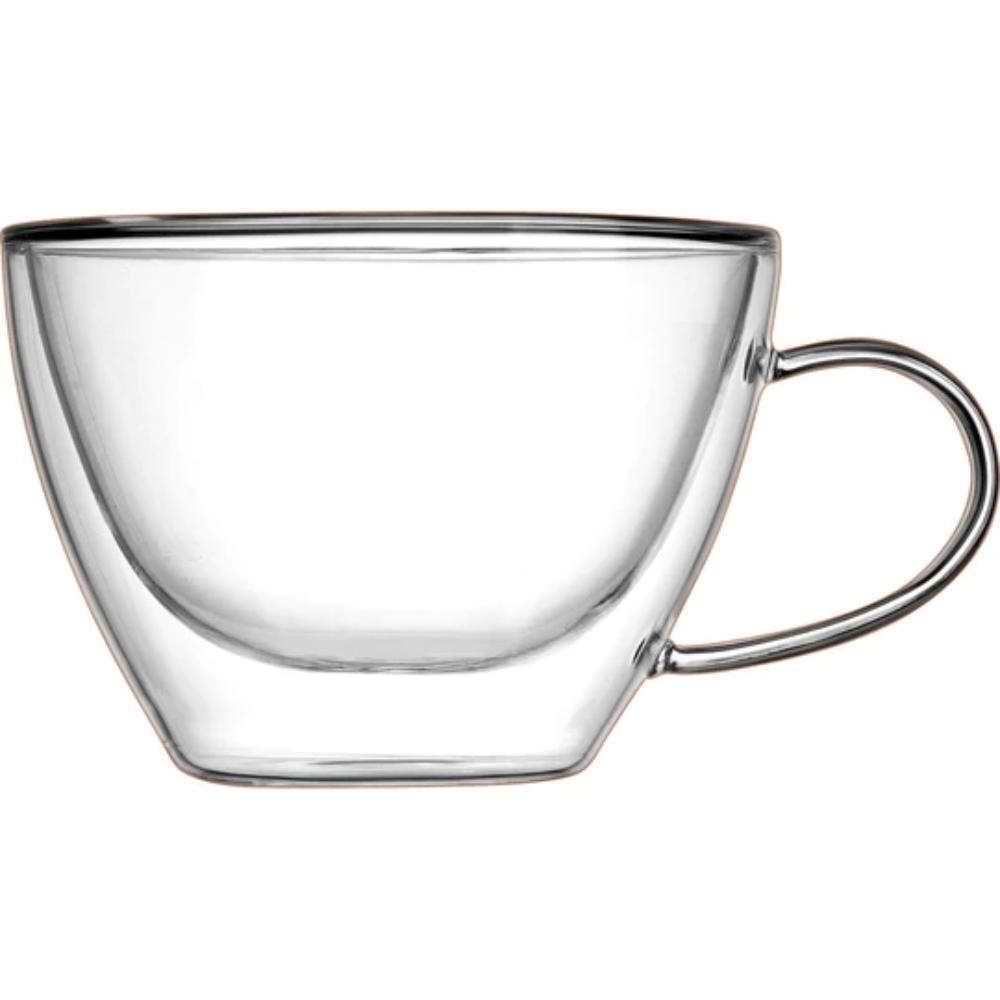 Godinger 11 Ounce Cappuccino Single Glass Coffee Mug in Clear