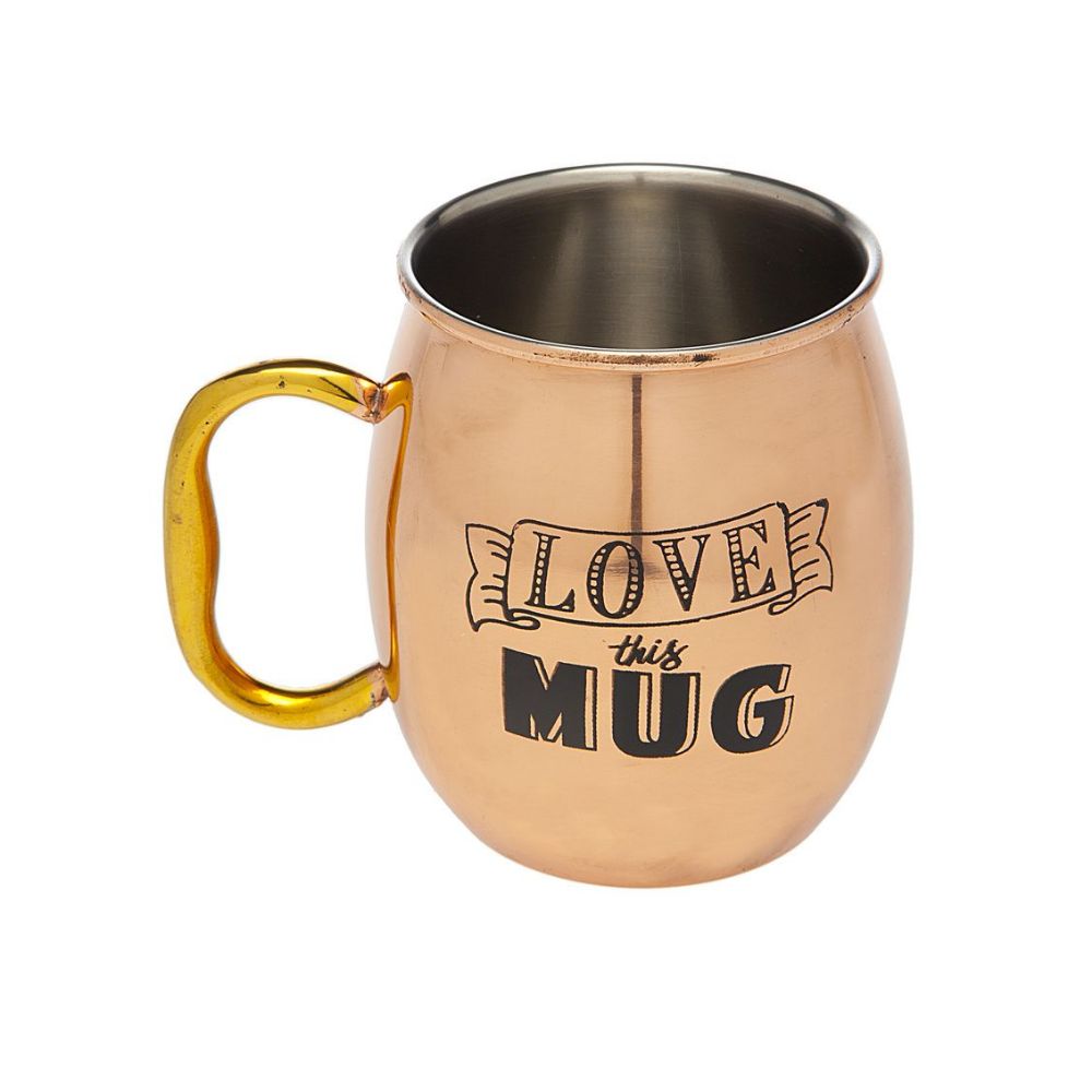 Godinger 20 Ounce Moscow Mule "Love This Mug" in Pink