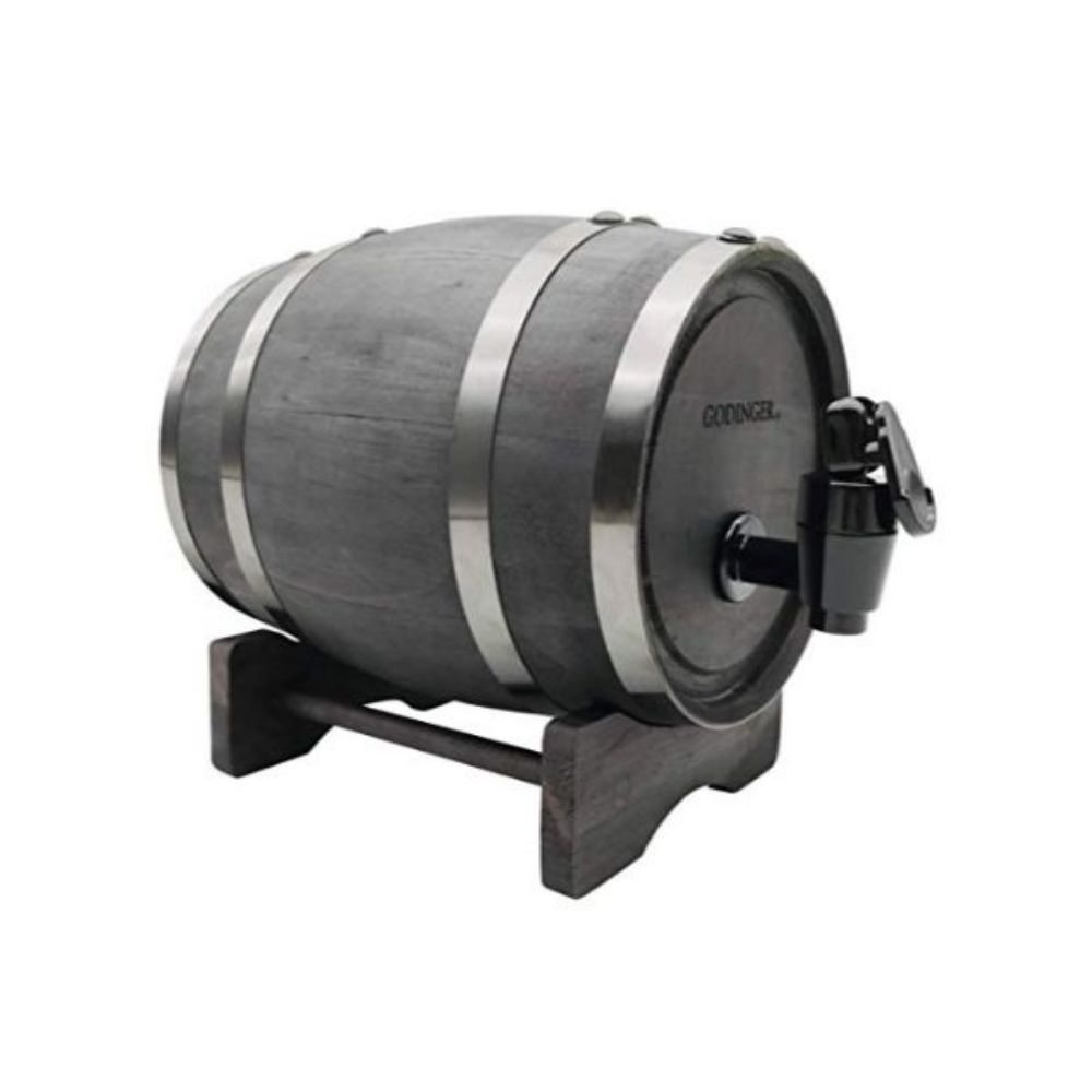 Godinger Wood Barrel Dispenser in Black