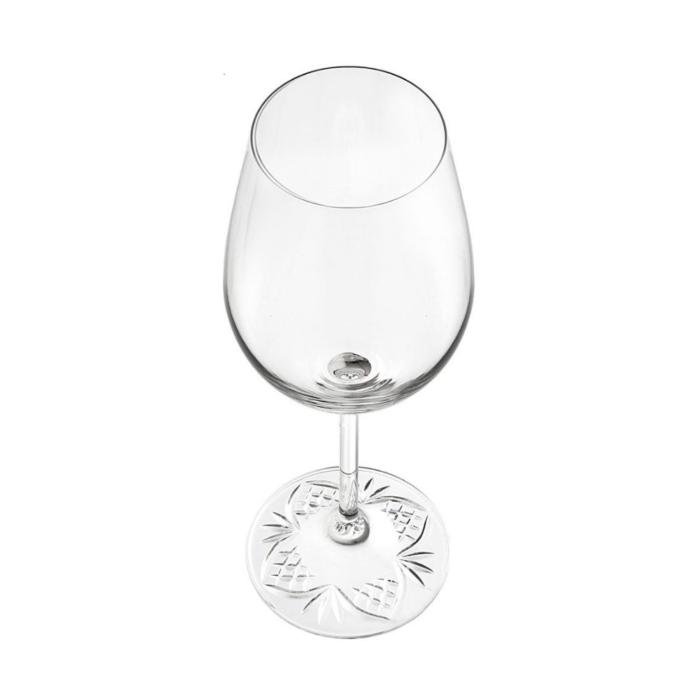 Godinger Touch of Dublin 12 Ounce Wine Glass in White