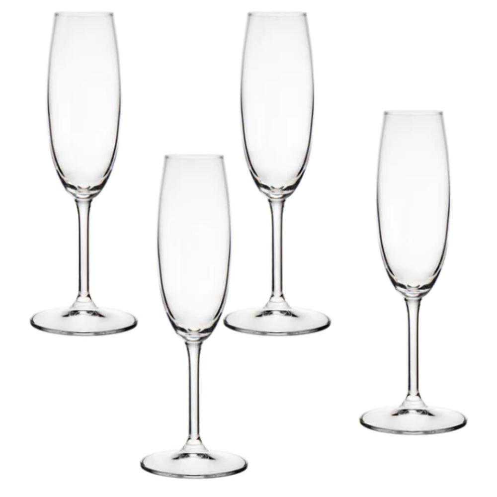 Godinger Set of 4 Meridian 7 Ounce Flutes in Clear