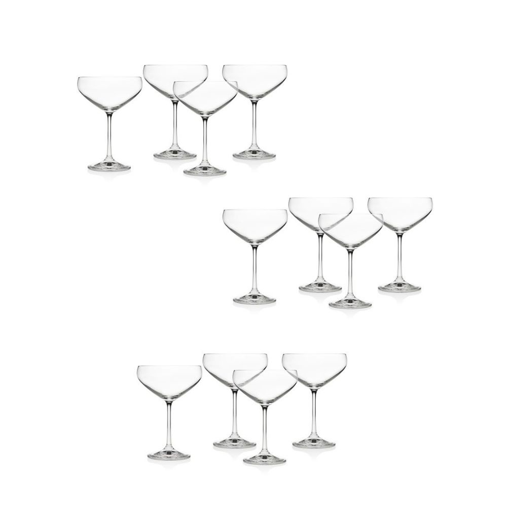 Godinger Set of 12 Meridian 11.5 Ounce Coupes in Clear