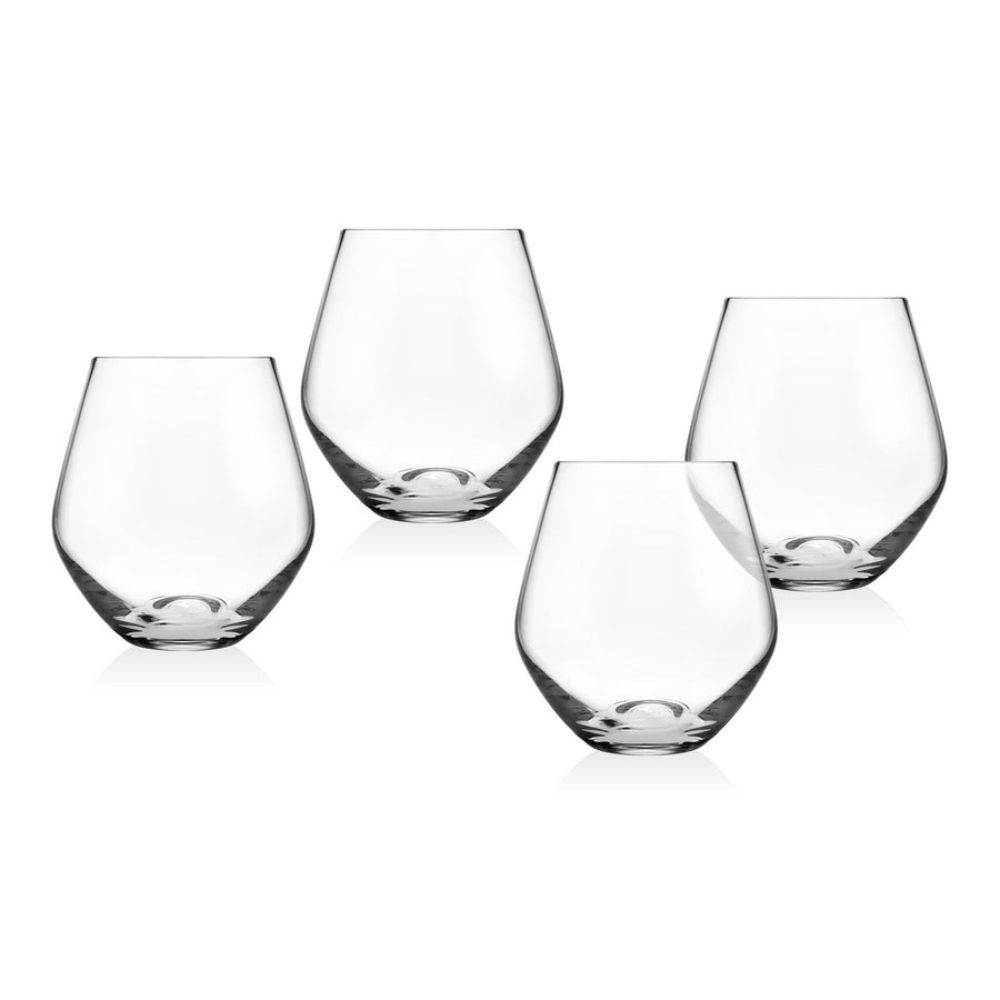 22541 Godinger Meridian Stemless Wine Glass Set Of 4 Goingdecor 0143