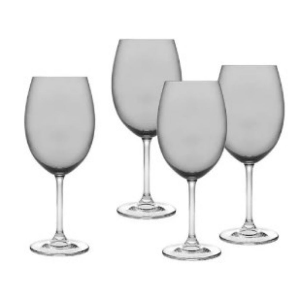 Godinger Meridian Smoke Set of 4 20 Ounce Red Wine in Grey