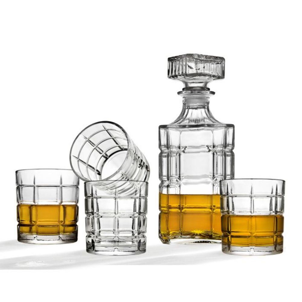 Godinger Radius 5 Piece Whiskey Set in Clear