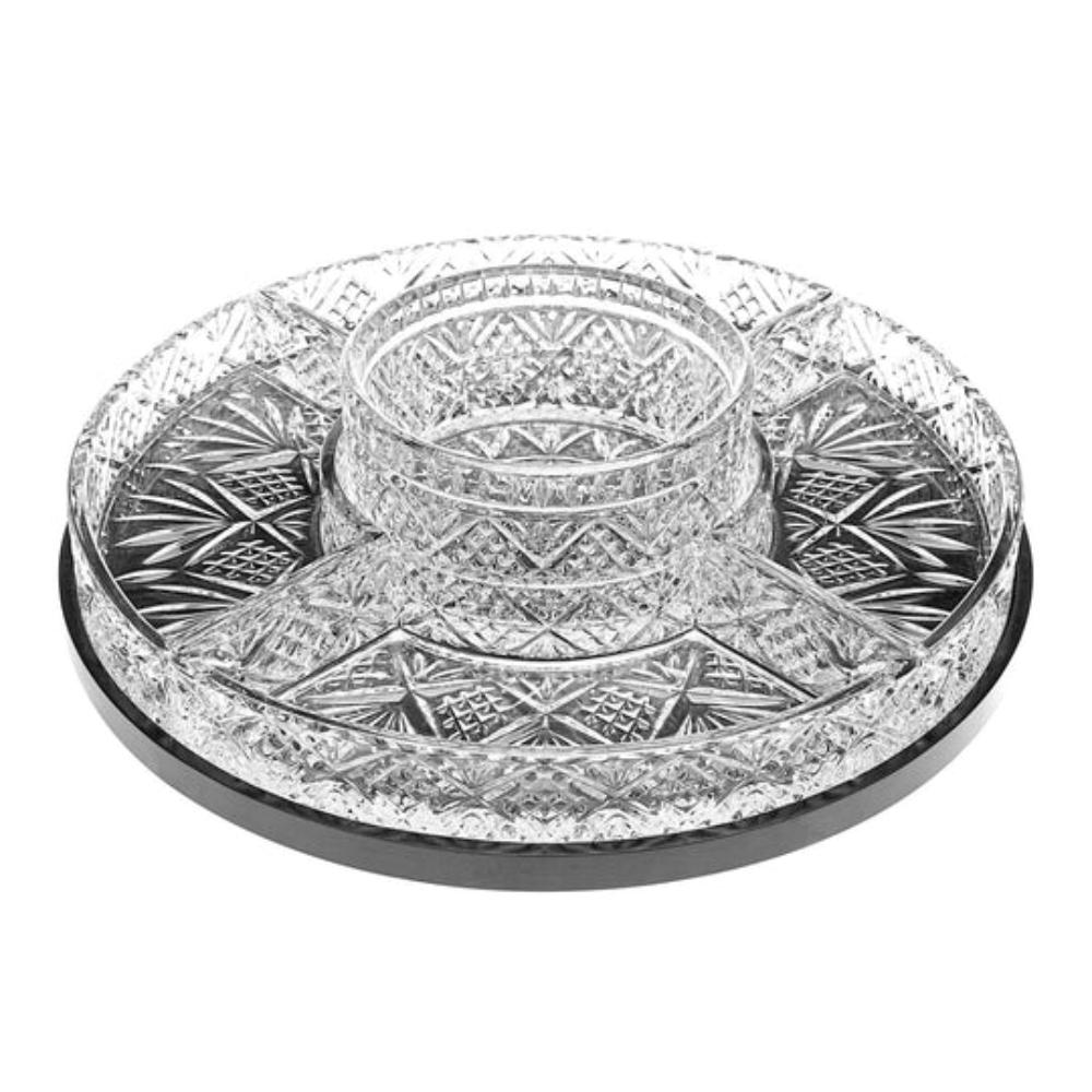 Godinger Dublin 5 Section Lazy Susan in Clear