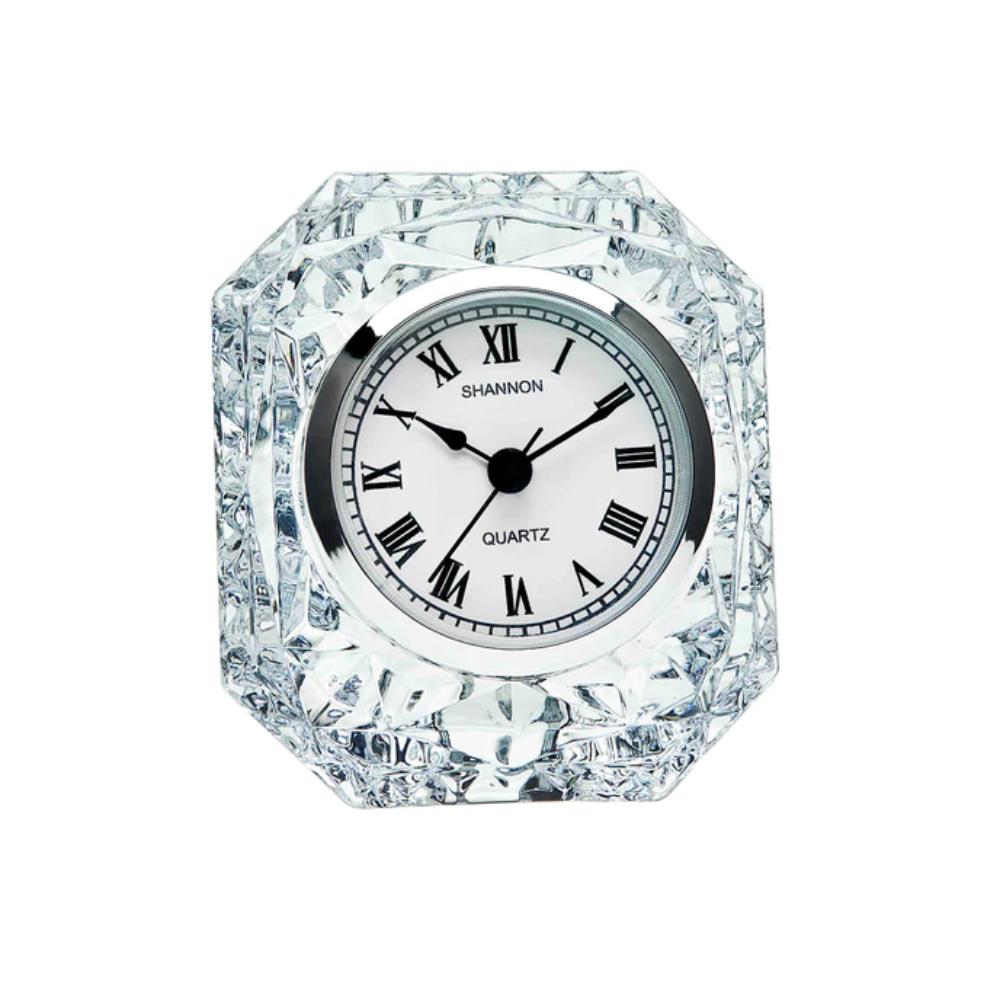 Godinger Emerald Crystal Clock in White