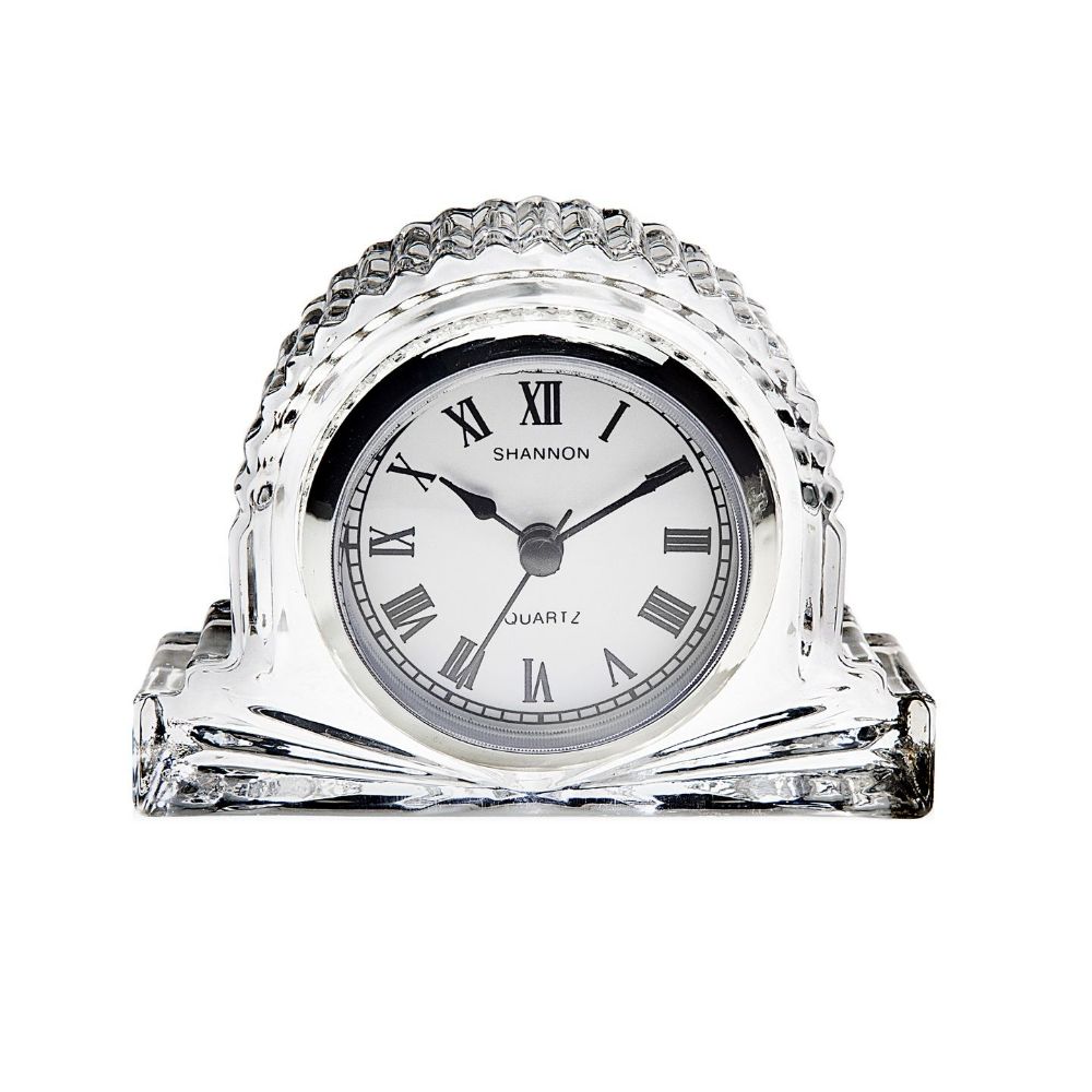 Godinger Shannon Small Mantle Clock in White