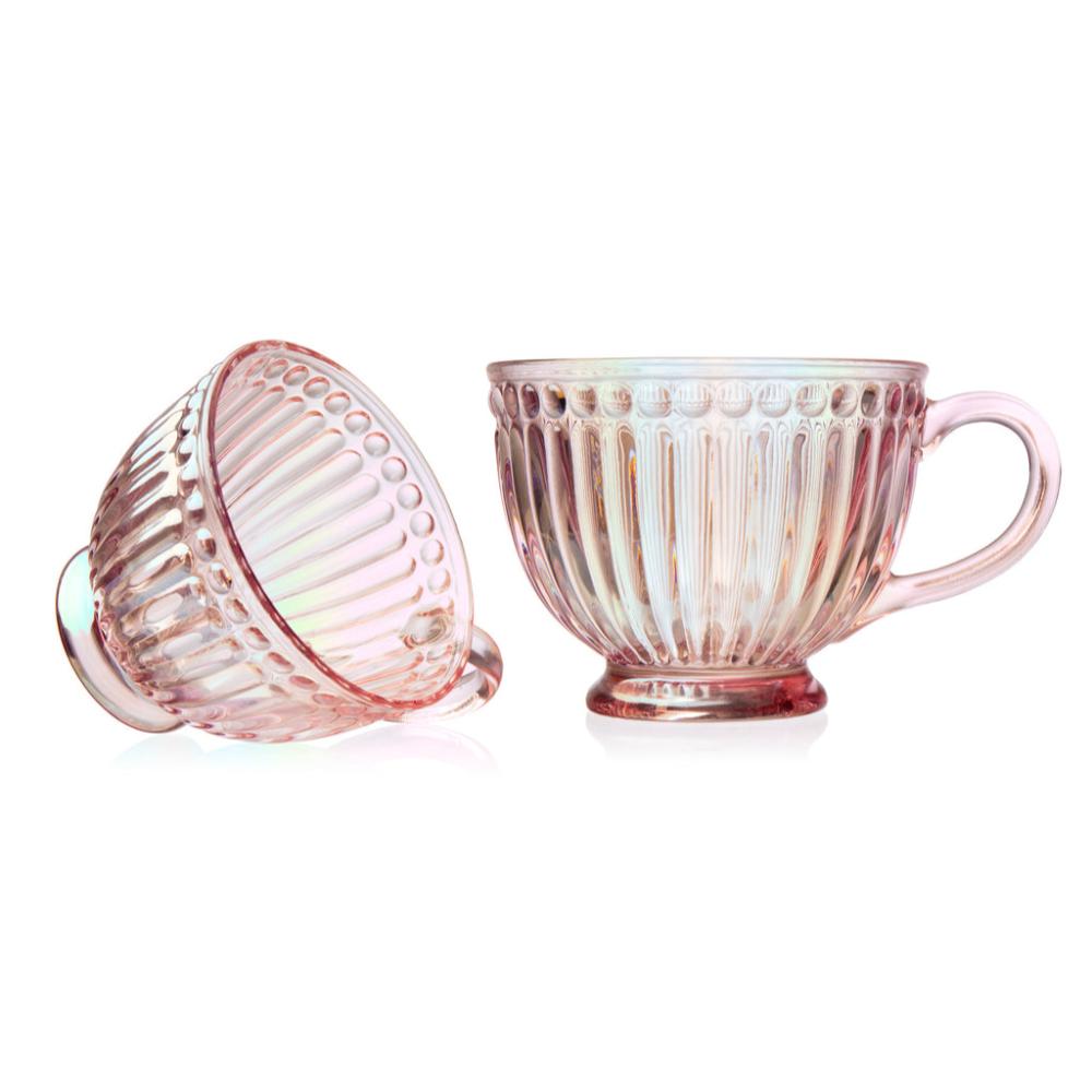 Godinger Cosmic Pink Luster Coffee Mug, Set of 2