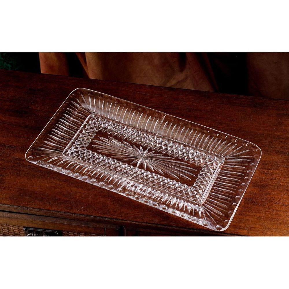 Godinger Sutton Place Rectangle Tray in Clear