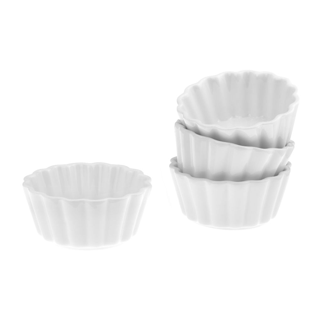 33396 - Godinger Munch Oval Folds Ramekin, Set of 4 - GoingDecor