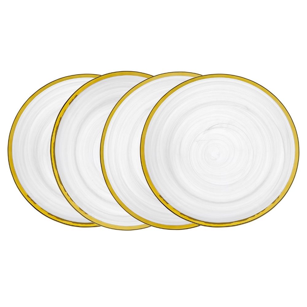 Godinger Alabast S4 8" Plate in White