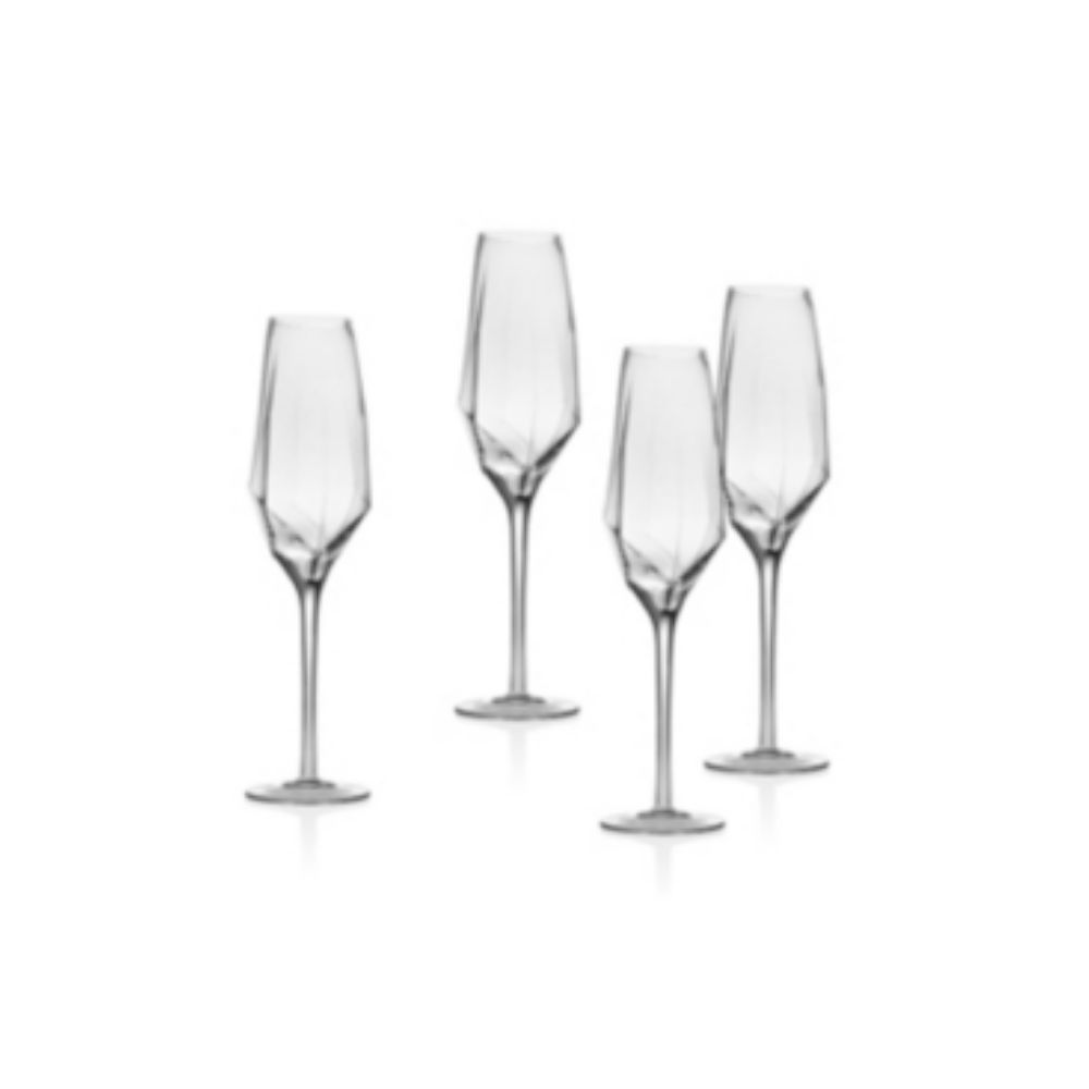 Godinger Isla Set of 4 14 Ounce Flutes in Clear