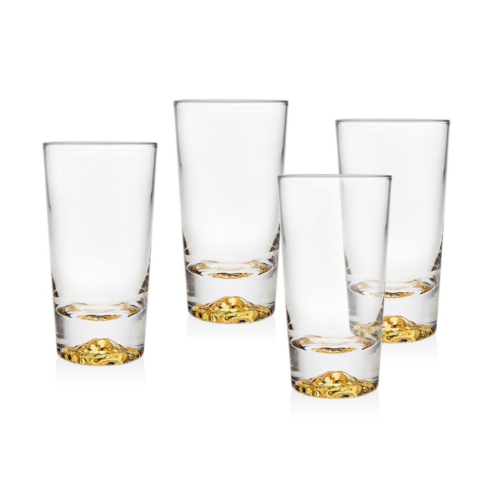 Godinger Sierra Set of 4 4Oz Glasses in Gold