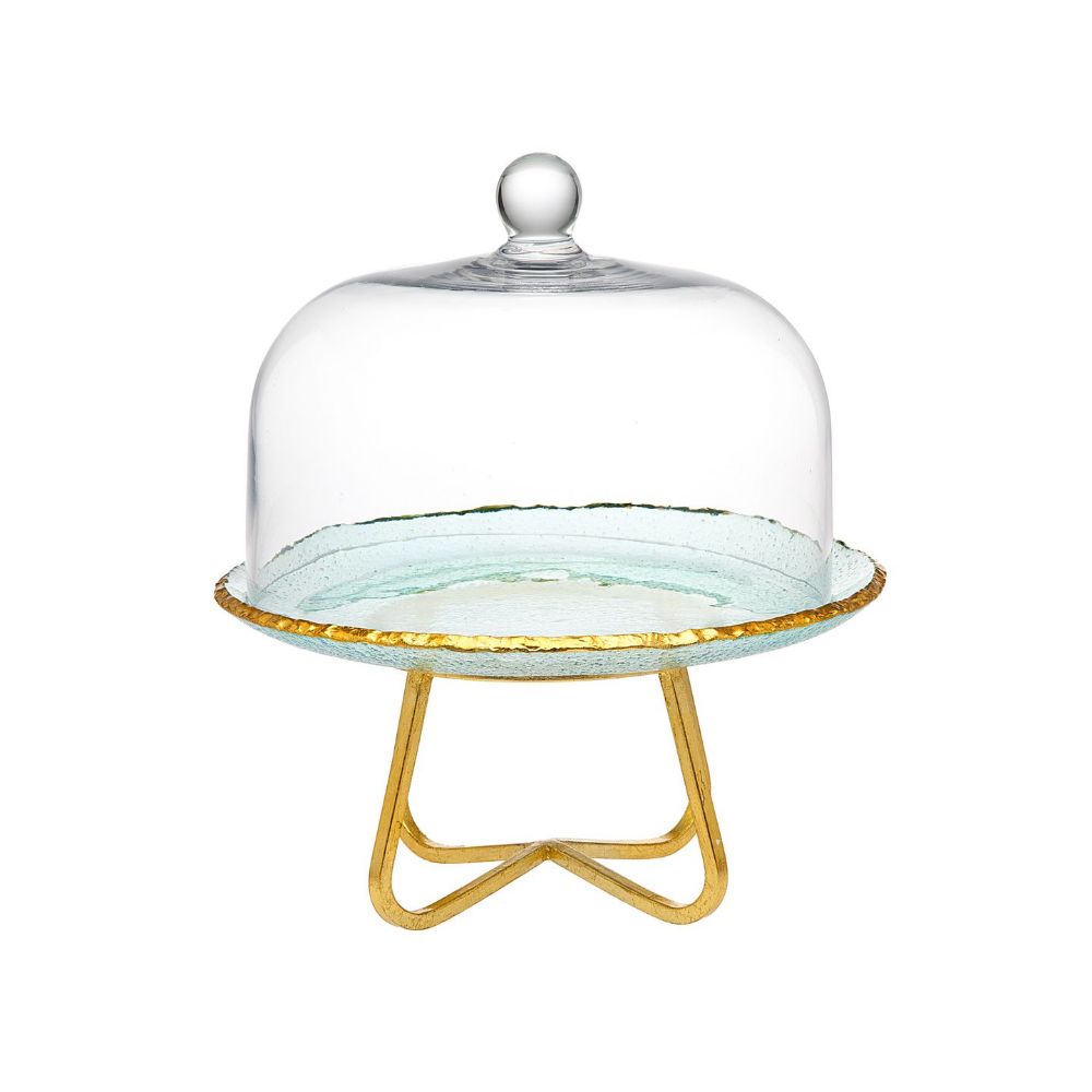 Godinger Harper Cake 13" Dome in Gold