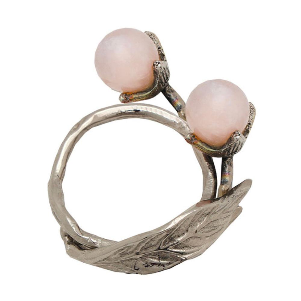 Godinger Hyaline Pink Napkin Ring Set
