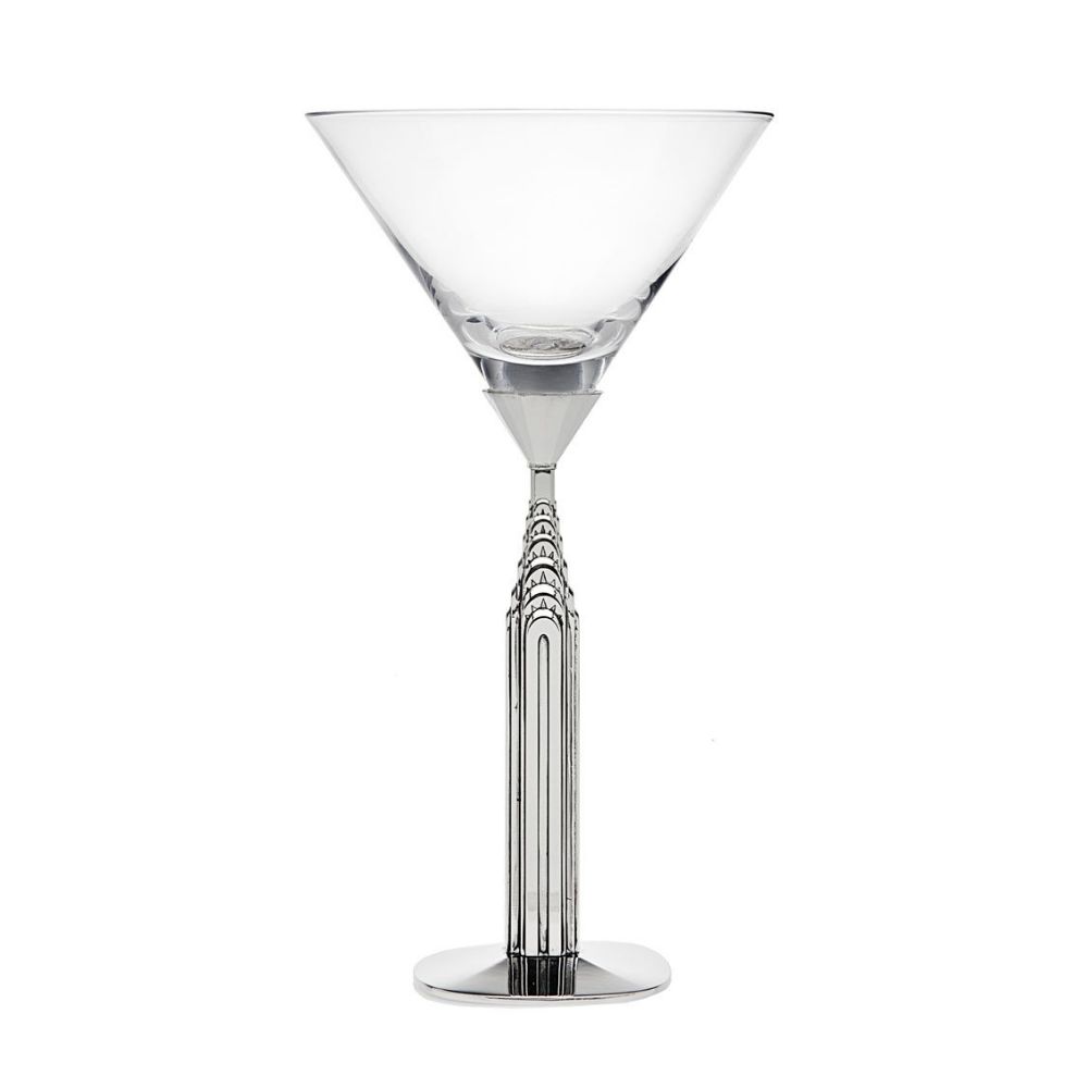 Godinger 8Oz Chrysler Building Martini Glass in Clear