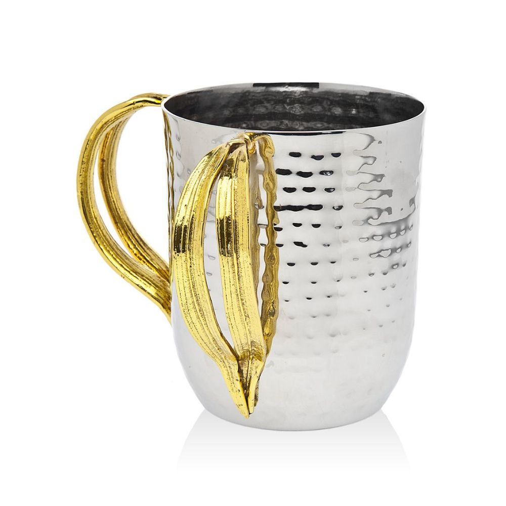 Godinger Crumpled Leaf Wash Cup in Silver
