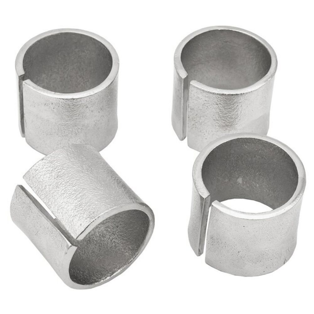 Godinger Set of 4 Round Cuff Napkin Rings in Grey