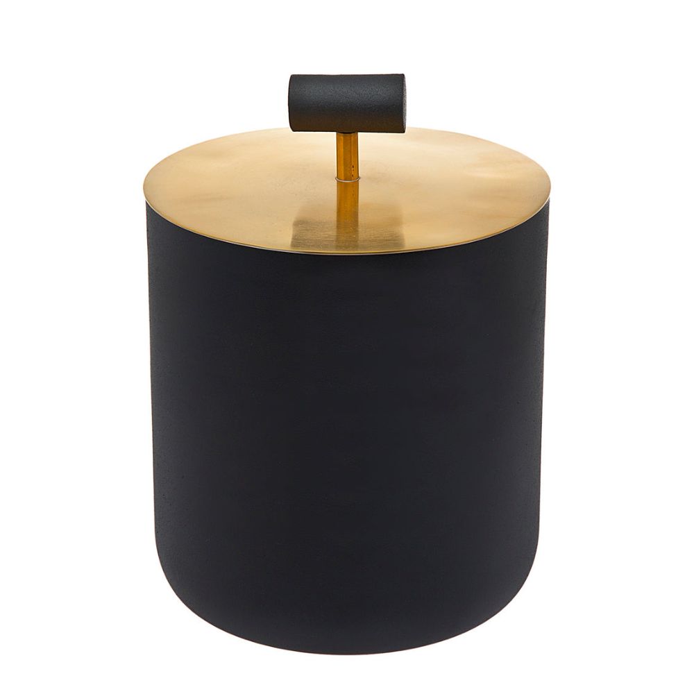 Godinger Encalmo Textured Black & Gold Ice Bucket