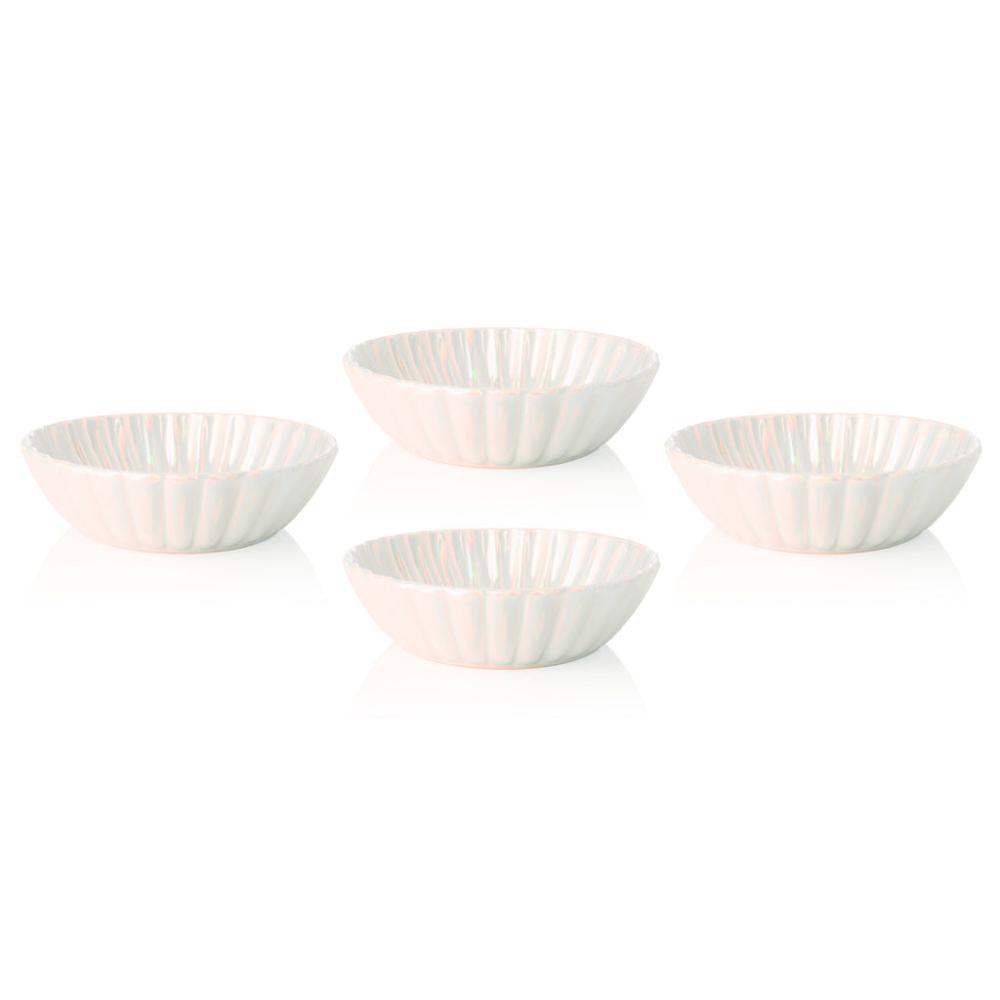 Godinger Scalloped Pearl Luster Cereal Bowl, Set of 4
