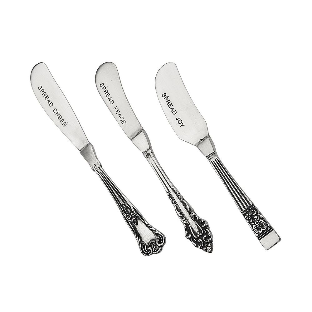 Godinger Set of 3 Cheese Spreaders in Silver