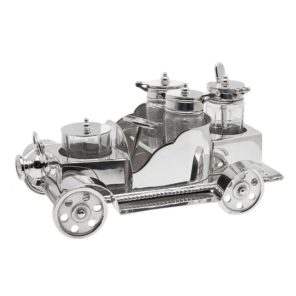 Godinger Recollection Vintage Car Cond Set in Silver