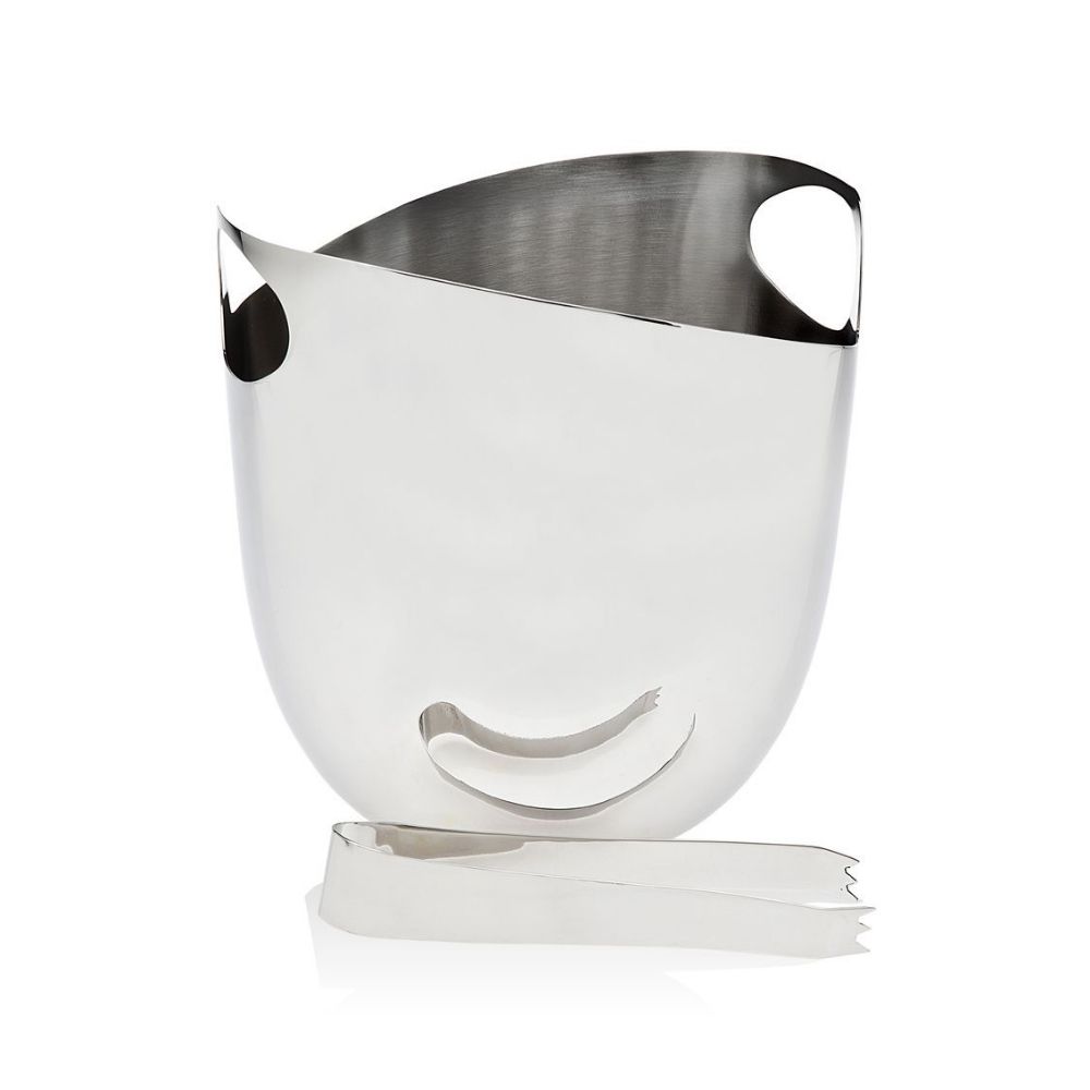 Godinger Piedmont Ice Bucket and Tongs in Silver