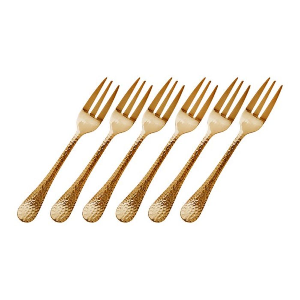 Godinger S/6 Cake Forks in Gold