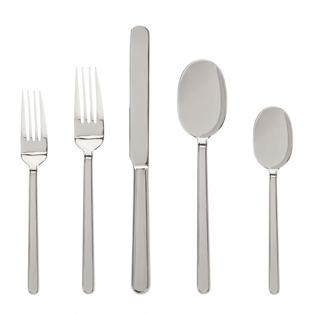 Godinger Rail Mirrored 18/10 Stainless Steel 20 Piece Flatware Set, Service for 4