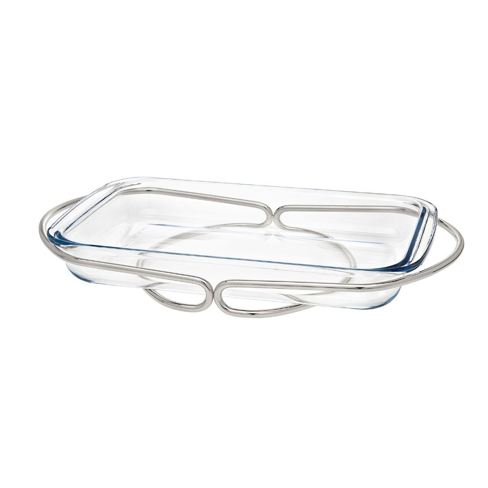 Godinger Infinity 3Qt Rectangular Glass in Silver