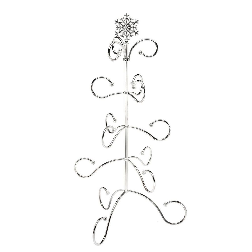 Godinger Ornament Tree Snowflake/Stones in Silver