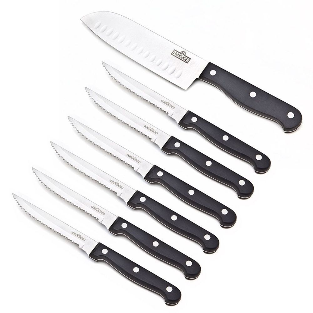 Godinger 7 Piece Bakelite Knife Set in Black