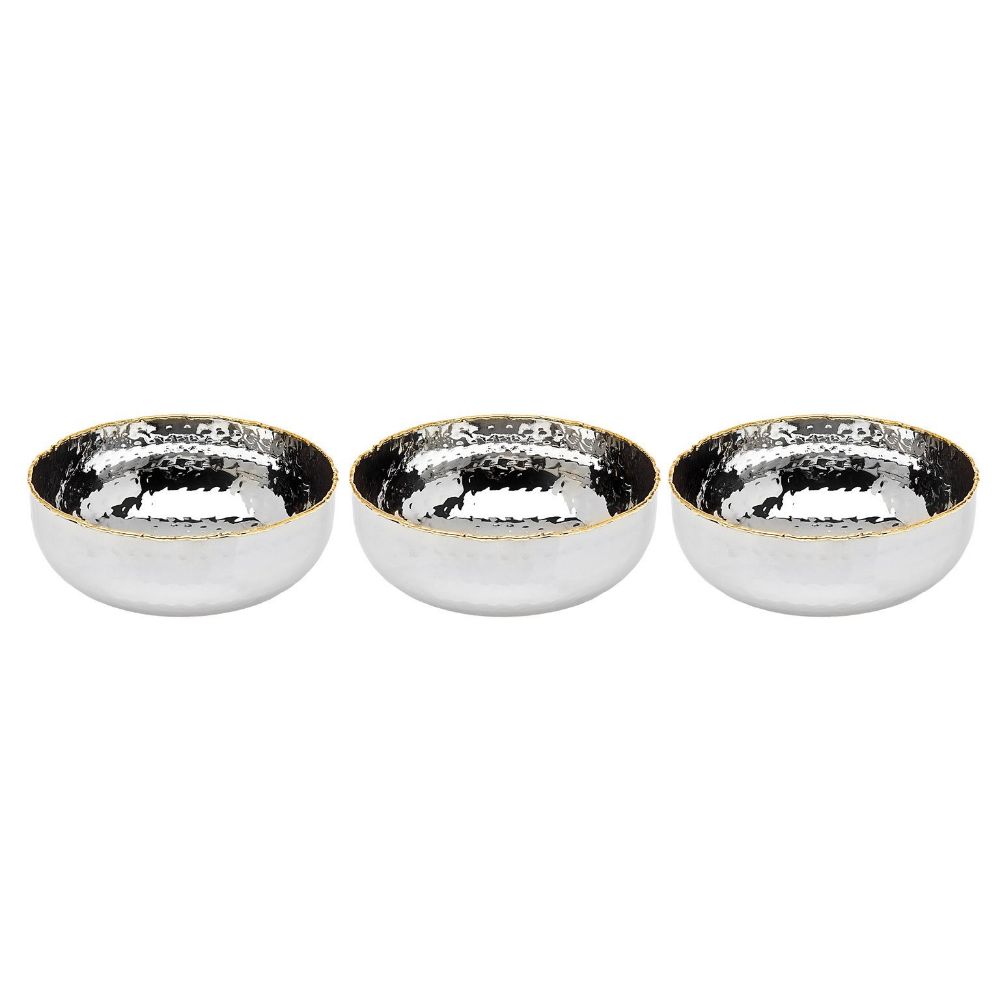 Godinger Artisan Loft Set of 3 Bowls in Silver
