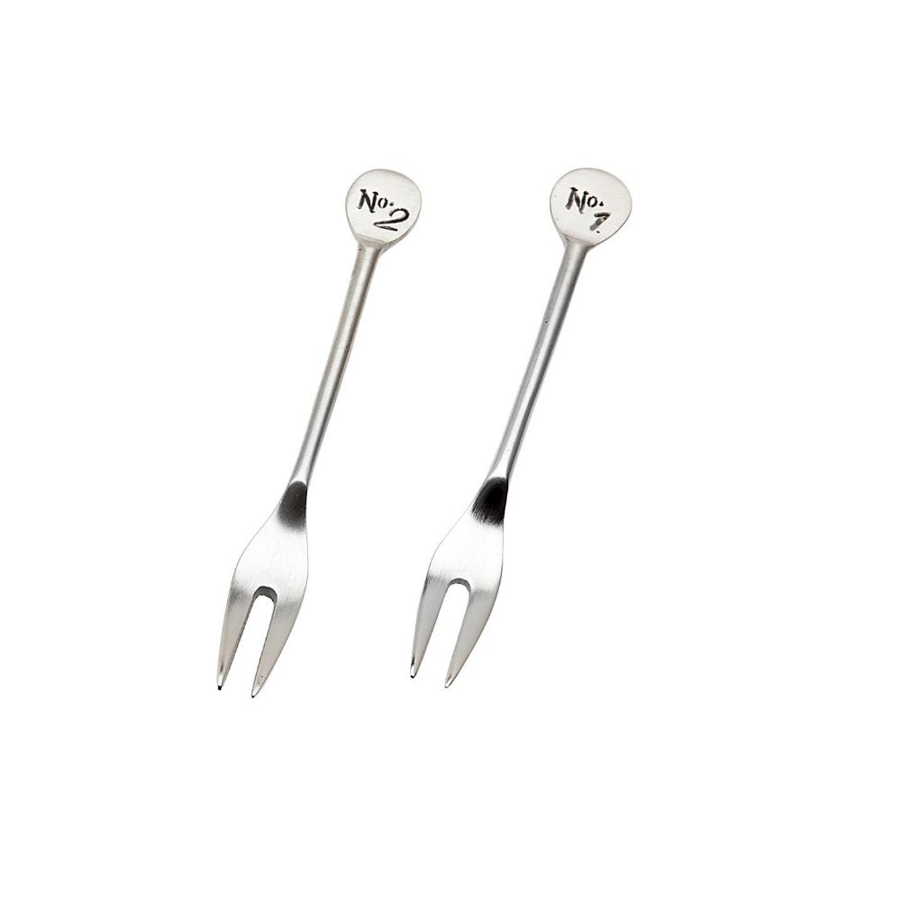 Godinger Set of 2 Cocktail Forks in Silver