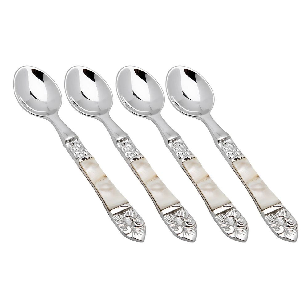 Godinger 4 Pc. Mother of Pearl Spoons in Silver