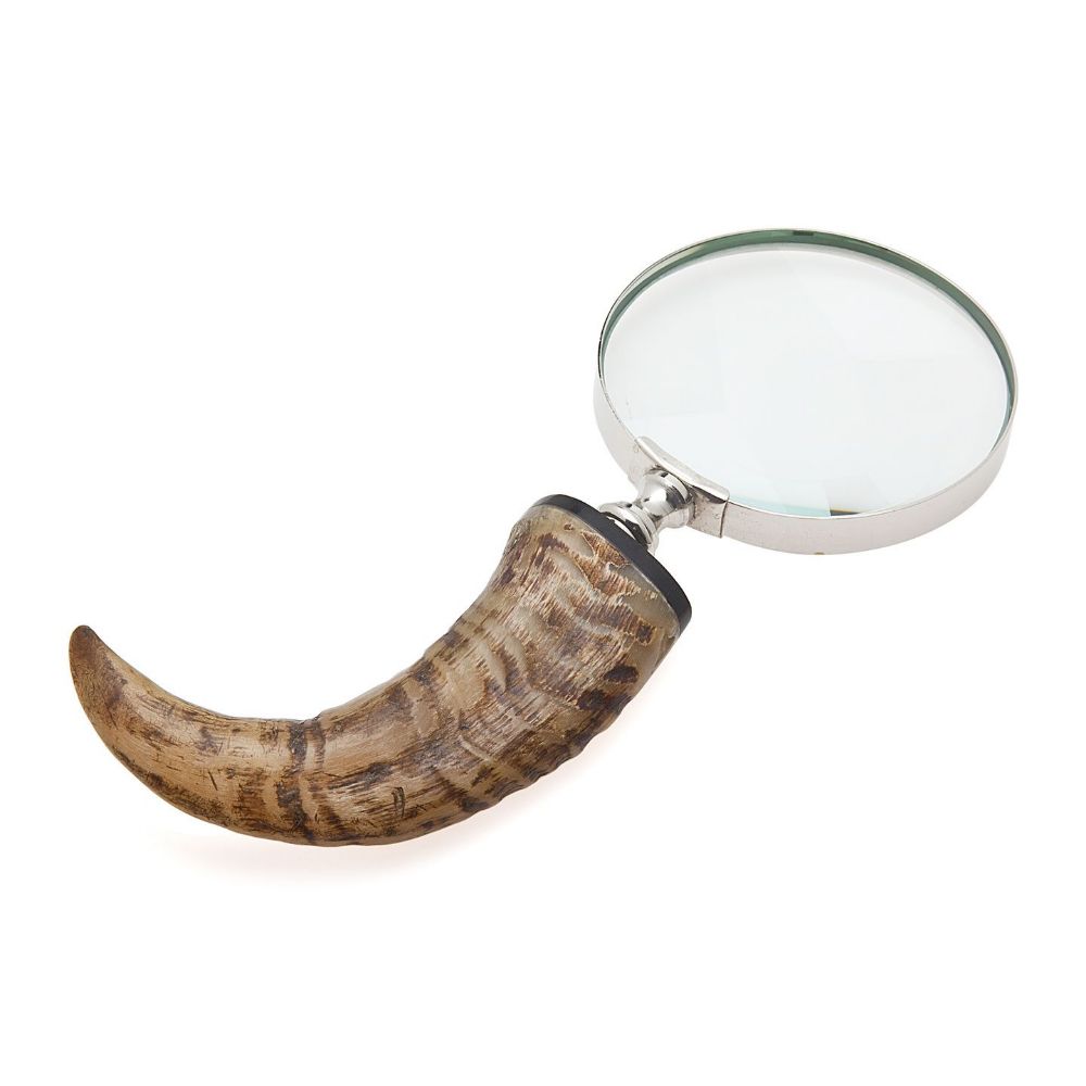 Godinger Natural Horn Magnifying Glass in Brown